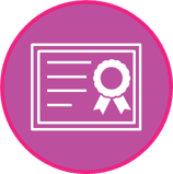 Acacia University certificate program certificate icon.